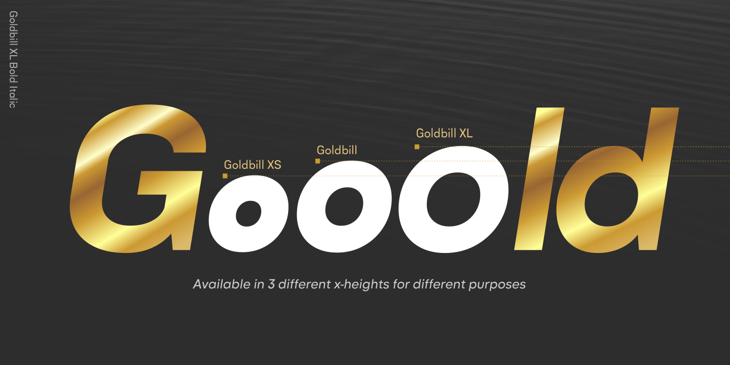 Przykładowa czcionka Goldbill XS #1